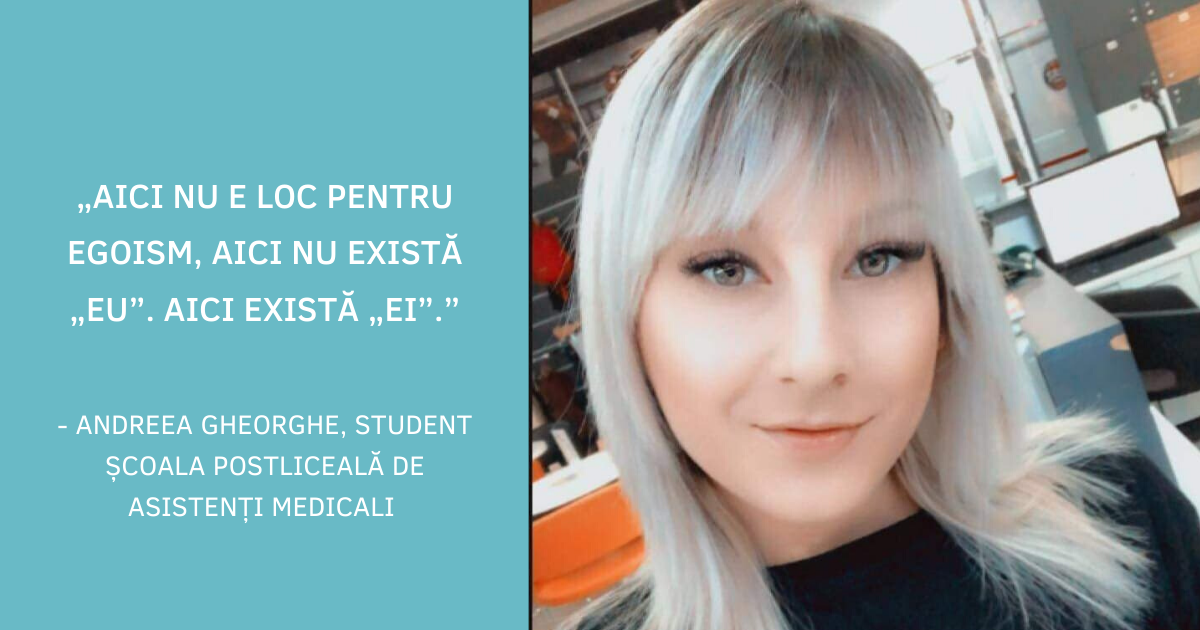 INTERVIU | Andreea Gheorghe, student școala postliceală de asistenți medicali generaliști: „Este foarte important să fii empatic cu cei din jurul tău indiferent de situația în care aceștia se află”