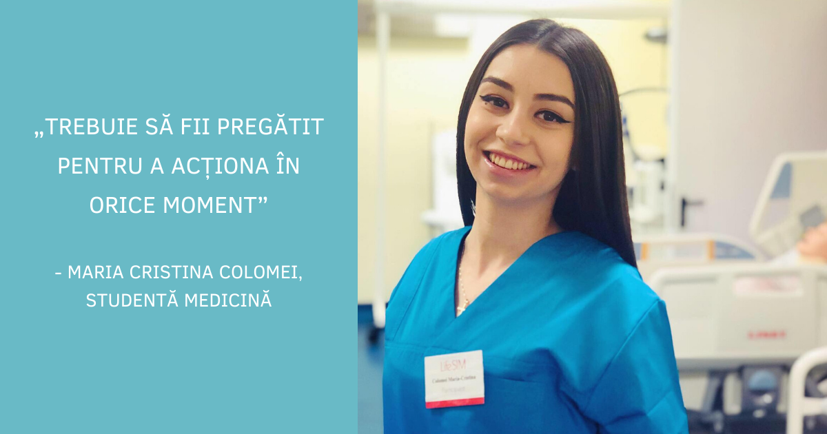 INTERVIU | Maria Cristina Colomei, studentă la medicină: „Trebuie să fii pregătit pentru a acționa în orice moment și pentru a avea un răspuns la orice întrebare, fiecare pacient este un examen”