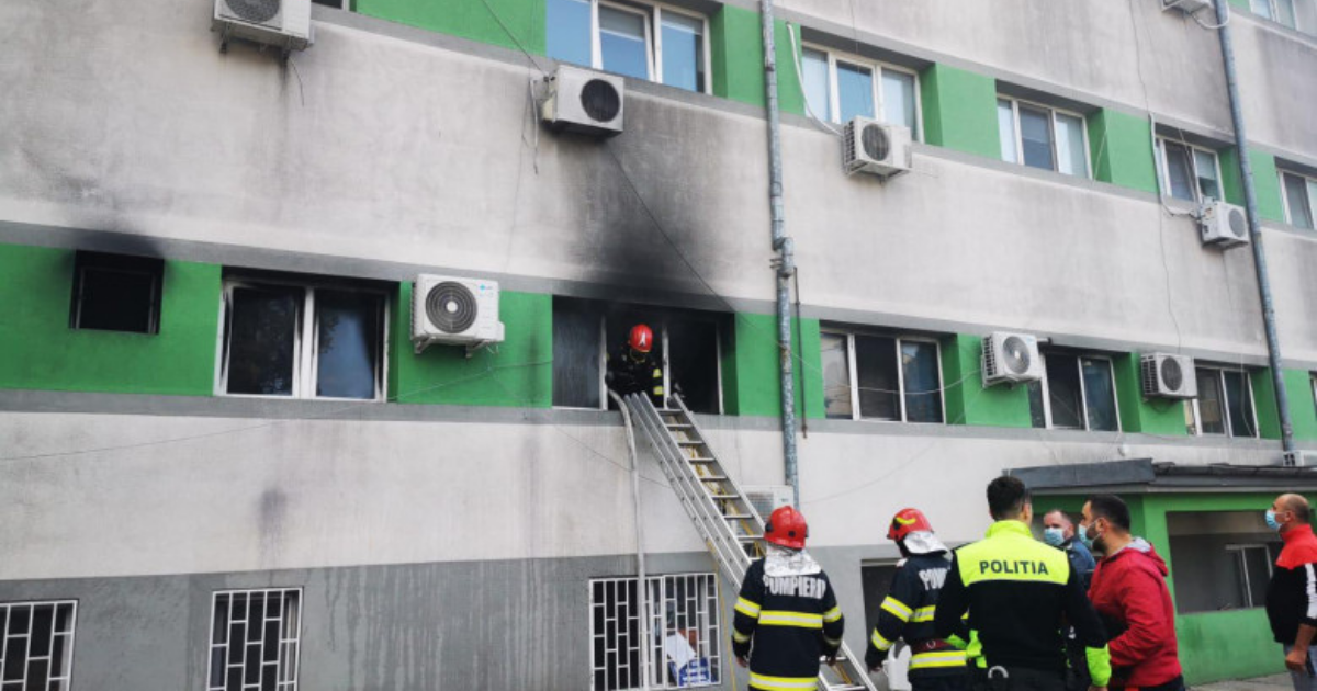 Incendiu devastator la Secția ATI a Spitalului de Boli Infecțioase din Constanța. 7 pacienți au murit
