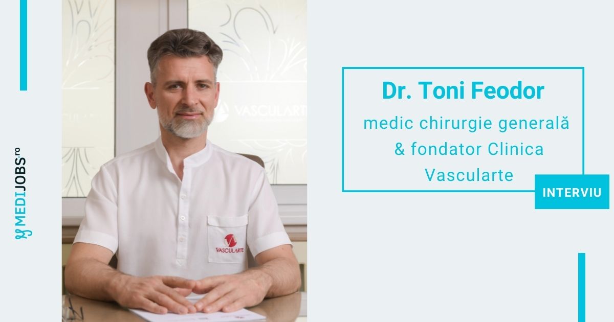 INTERVIU | Dr. Toni Feodor, medic primar chirurgie generală, medic specialist chirurgie vasculară și fondatorul Clinicii Vascularte